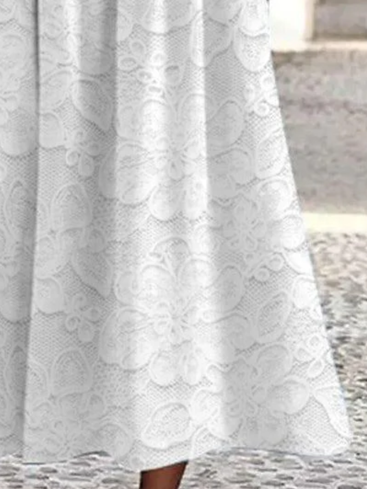 Women Floral Short Sleeve Summer Dress Crew Neck Daily Casual Maxi A-Line Dress