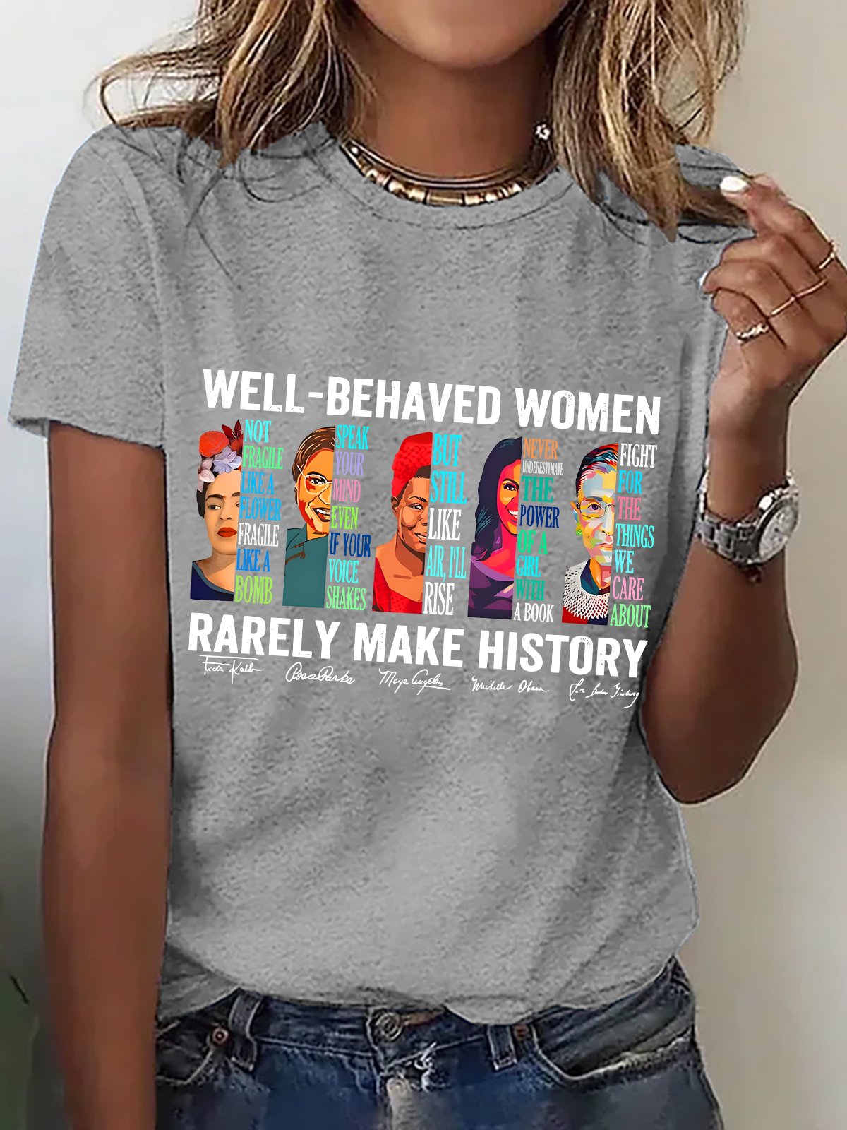 Women Text Letters Short Sleeve Tee T-shirt Crew Neck Casual Summer Top