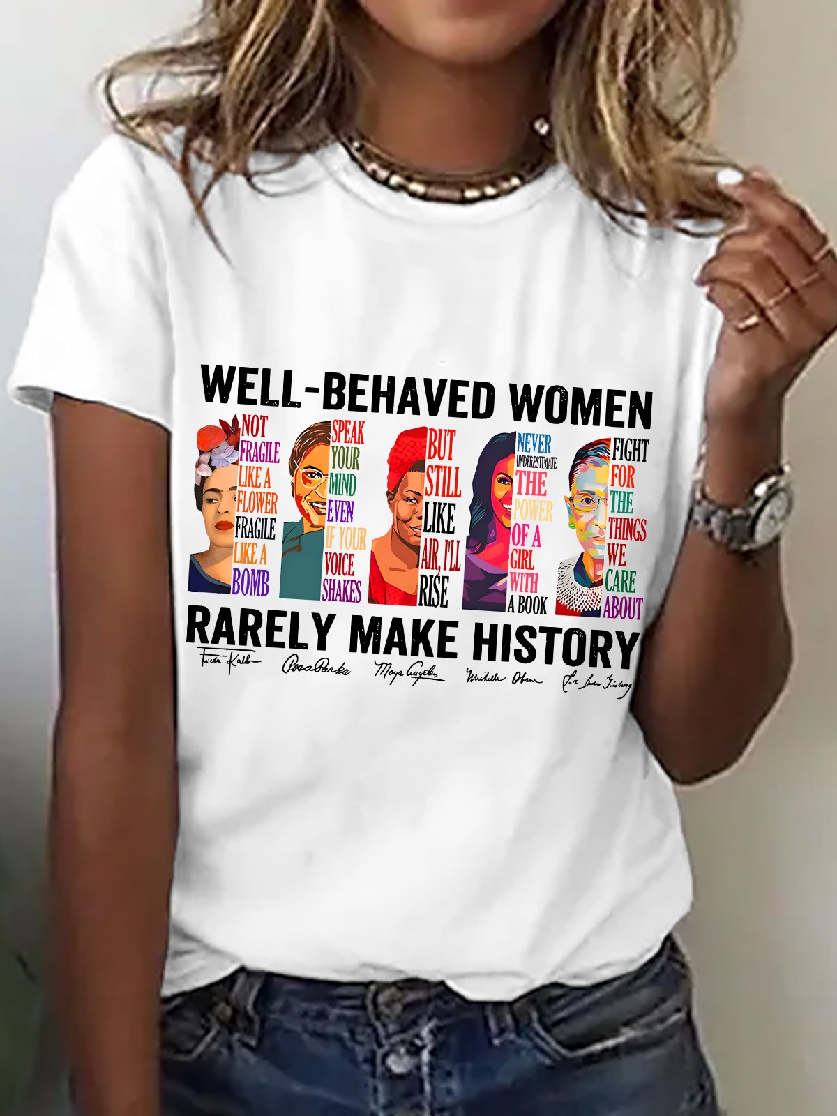 Women Text Letters Short Sleeve Tee T-shirt Crew Neck Casual Summer Top