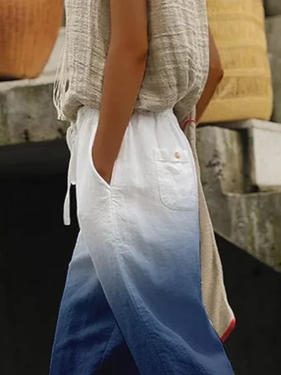 Women Ombre Long Pant Casual Spring/Fall Trousers