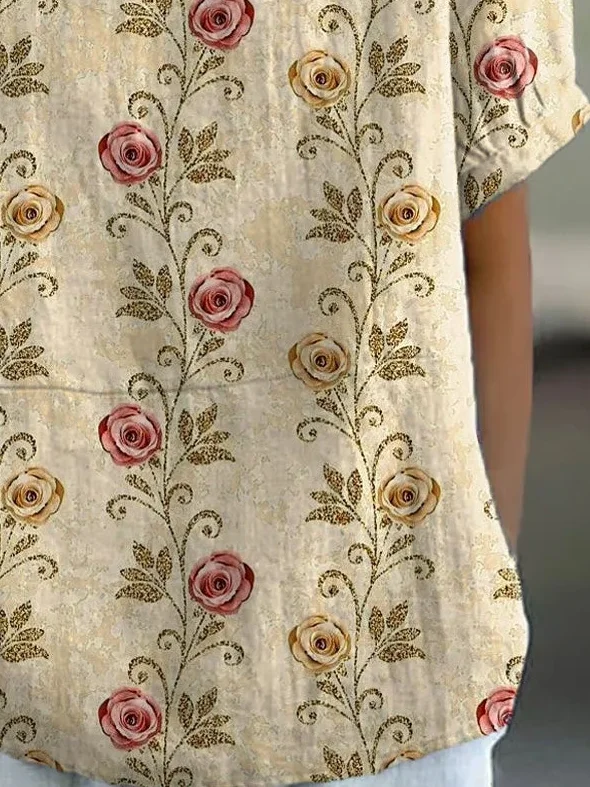 Women Floral Long Pant Casual Spring/Fall Trousers
