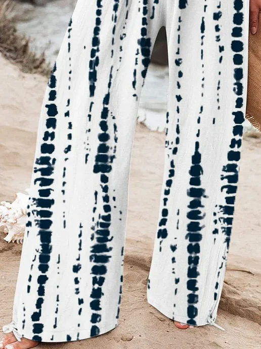 Women Striped Long Pant Casual Spring/Fall Trousers