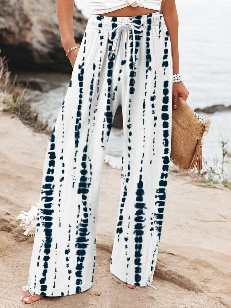 Women Striped Long Pant Casual Spring/Fall Trousers