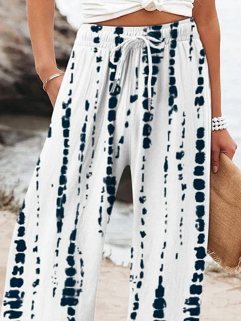 Women Striped Long Pant Casual Spring/Fall Trousers