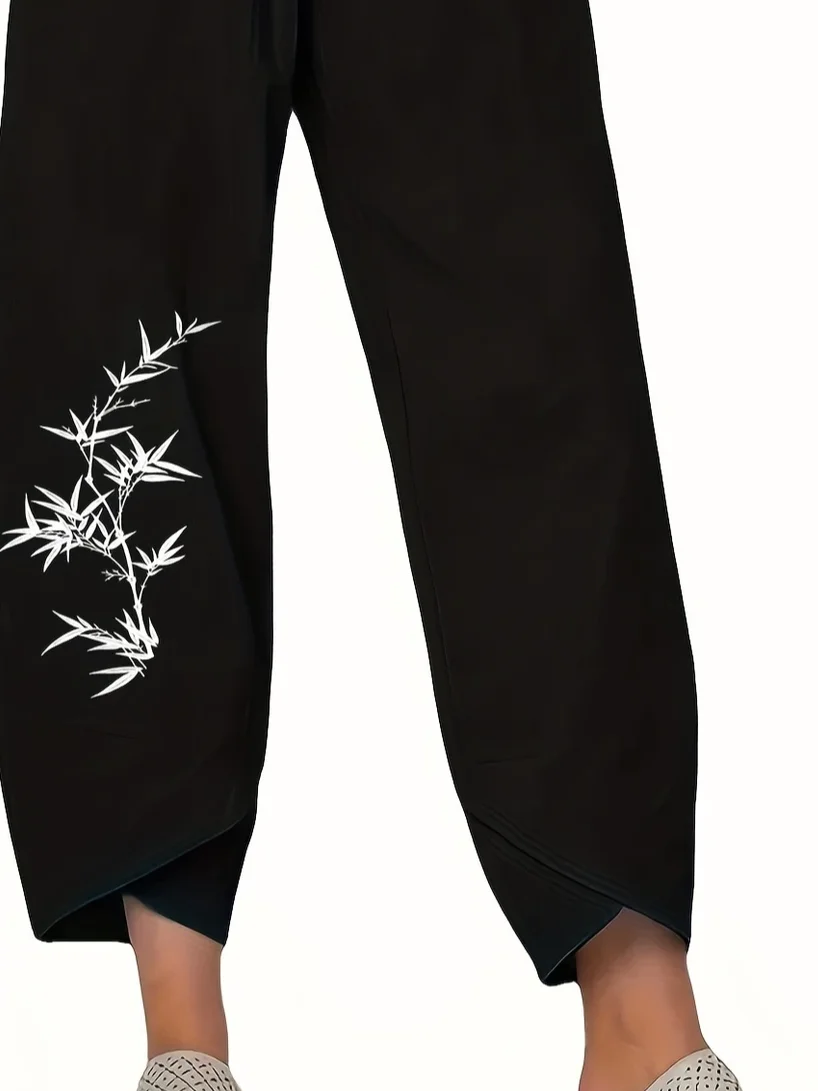 Women Floral Capris Pant Casual Summer Trousers