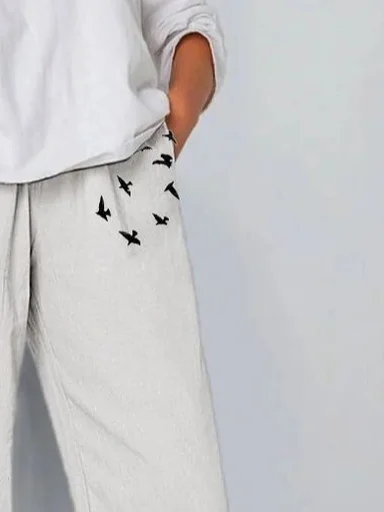 Women Floral Capris Pant Casual Summer Trousers