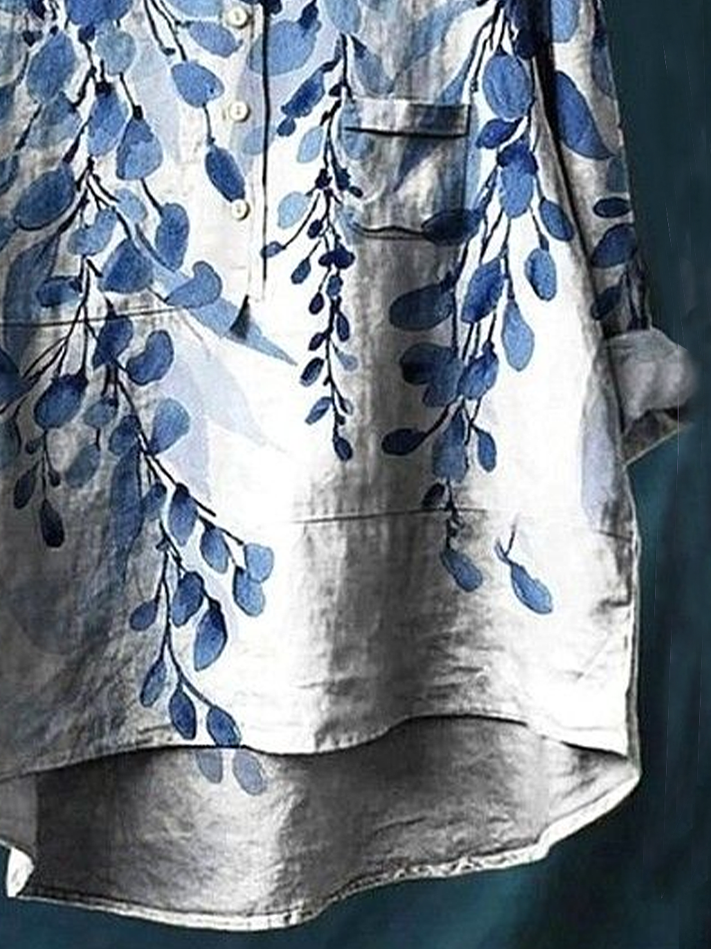 Women Floral Long Sleeve Shirt Spring/Fall Printing Shirt Collar Daily Casual Top