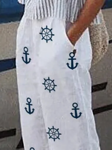 Women Anchor Long Pant Casual Spring/Fall Trousers