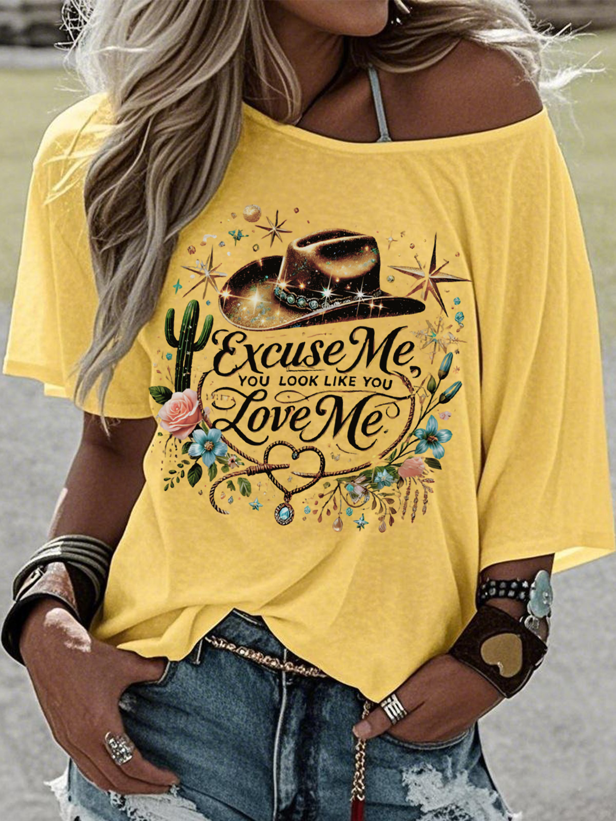 Women Letter Pattern Short Sleeve Tee T-shirt Crew Neck Vintage Summer Top