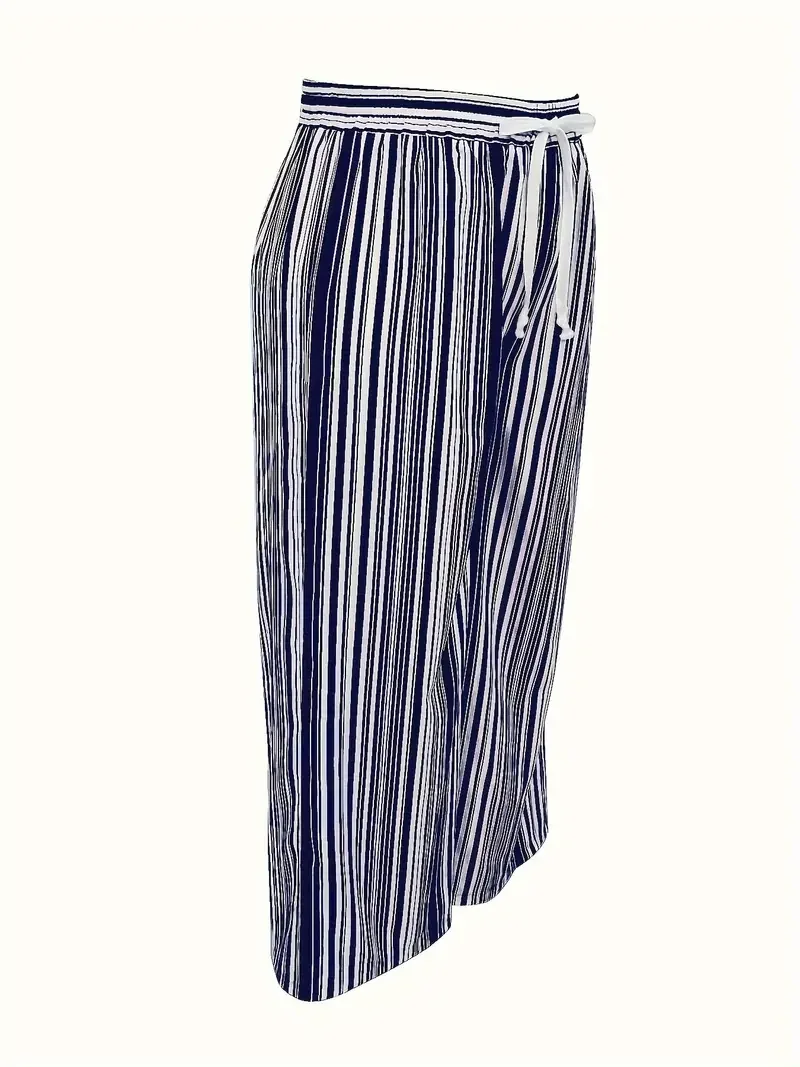 Women Striped Long Pants Casual Spring/Fall Trousers
