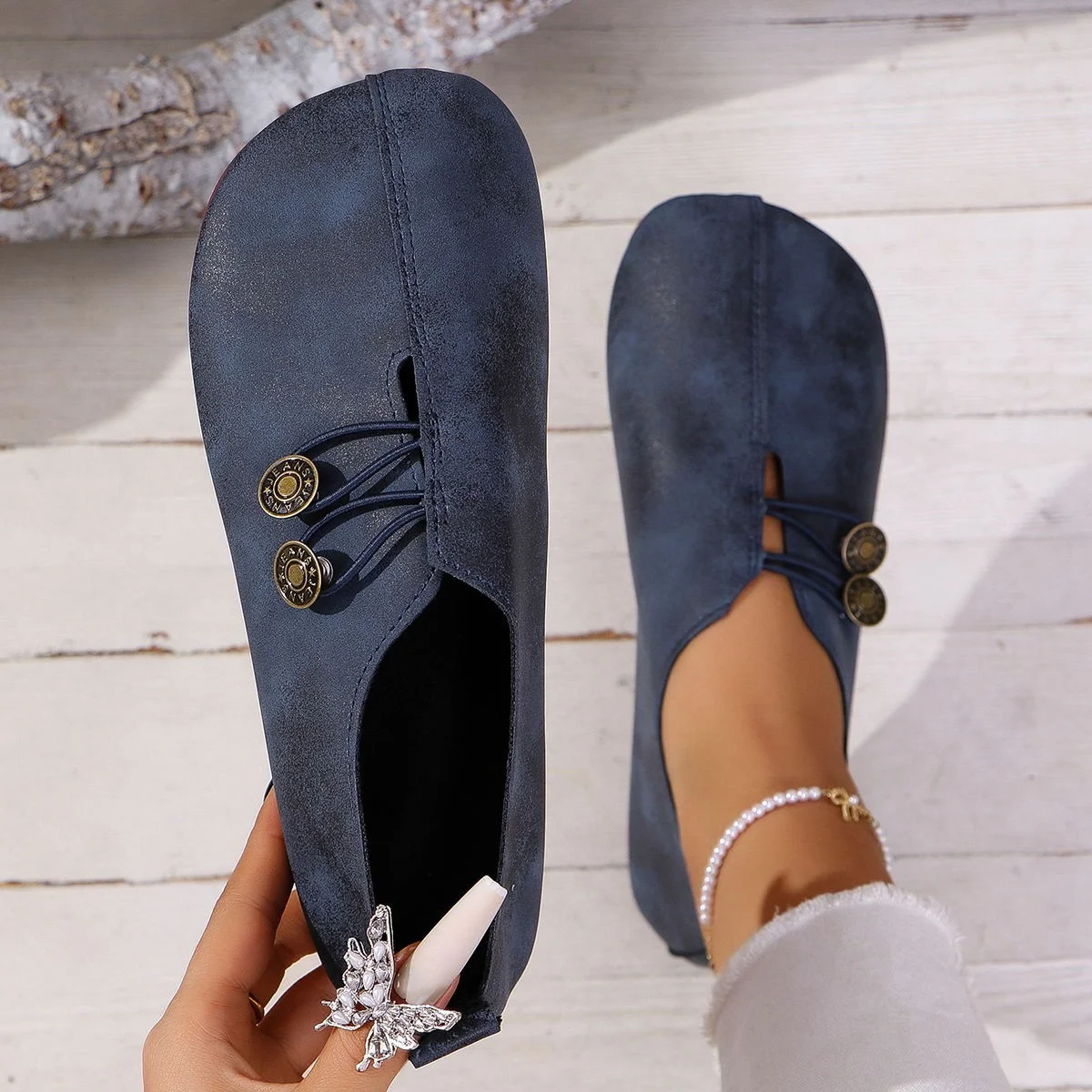 New Soft Leather Flat Casual Shoes For Women In Summer, Simple And Fashionable Large Size Women's Shoes