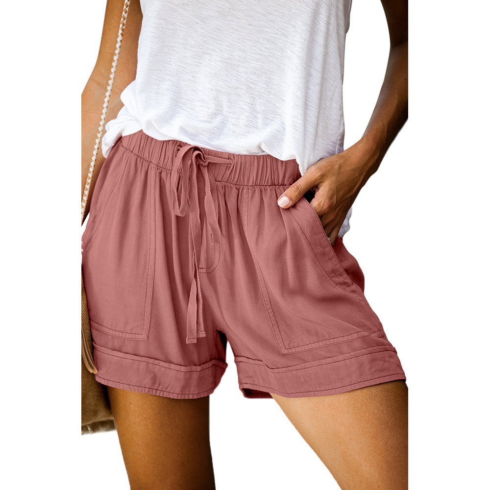 Women Plain Shorts Straight Pants Casual Summer Shorts