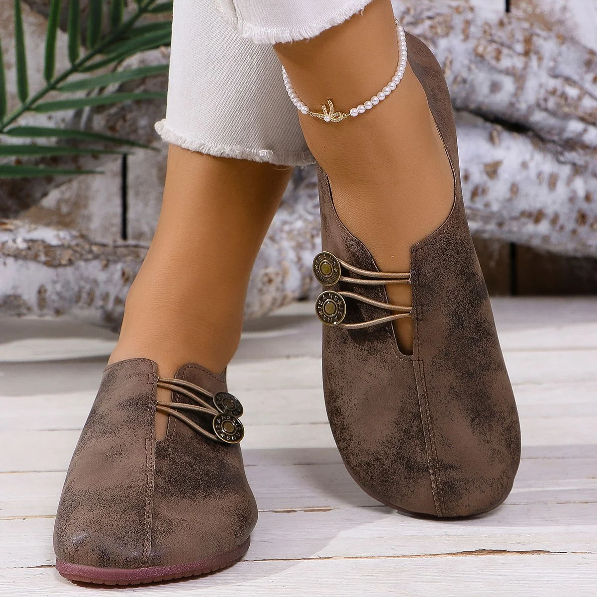 New Soft Leather Flat Casual Shoes For Women In Summer, Simple And Fashionable Large Size Women's Shoes