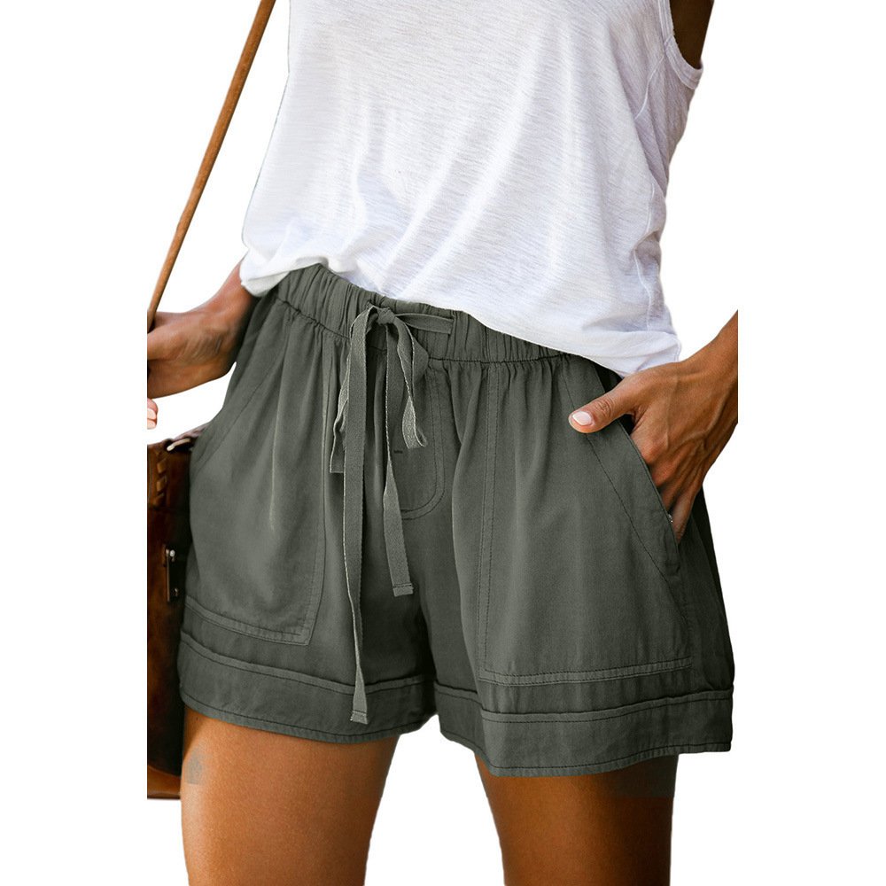 Women Plain Shorts Straight Pants Casual Summer Shorts