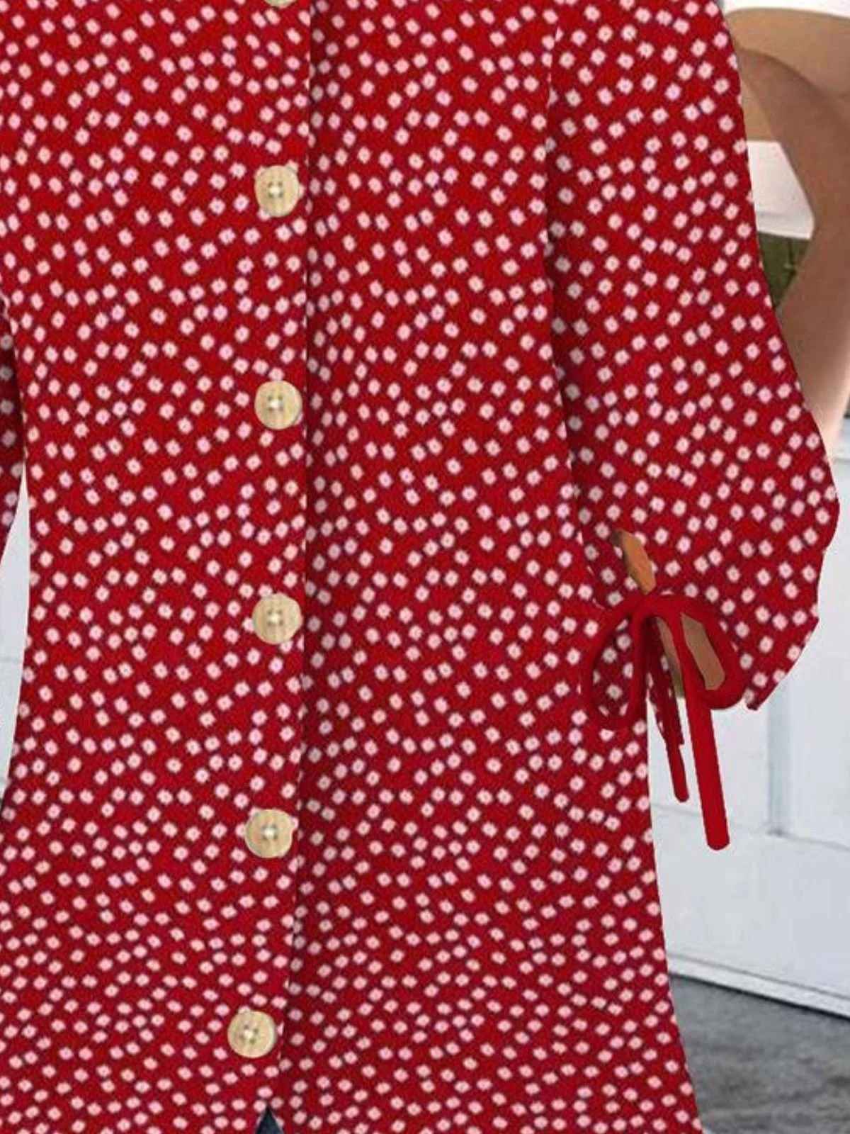 Women Floral Half Sleeve Blouse Summer Crew Neck Balloon Sleeve Daily Casual Top