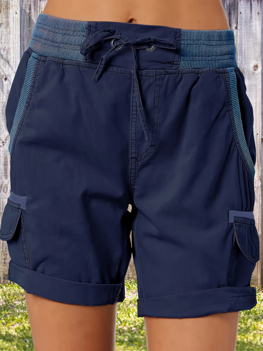 Women Plain Fifth Pants Straight Pants Casual Summer Shorts