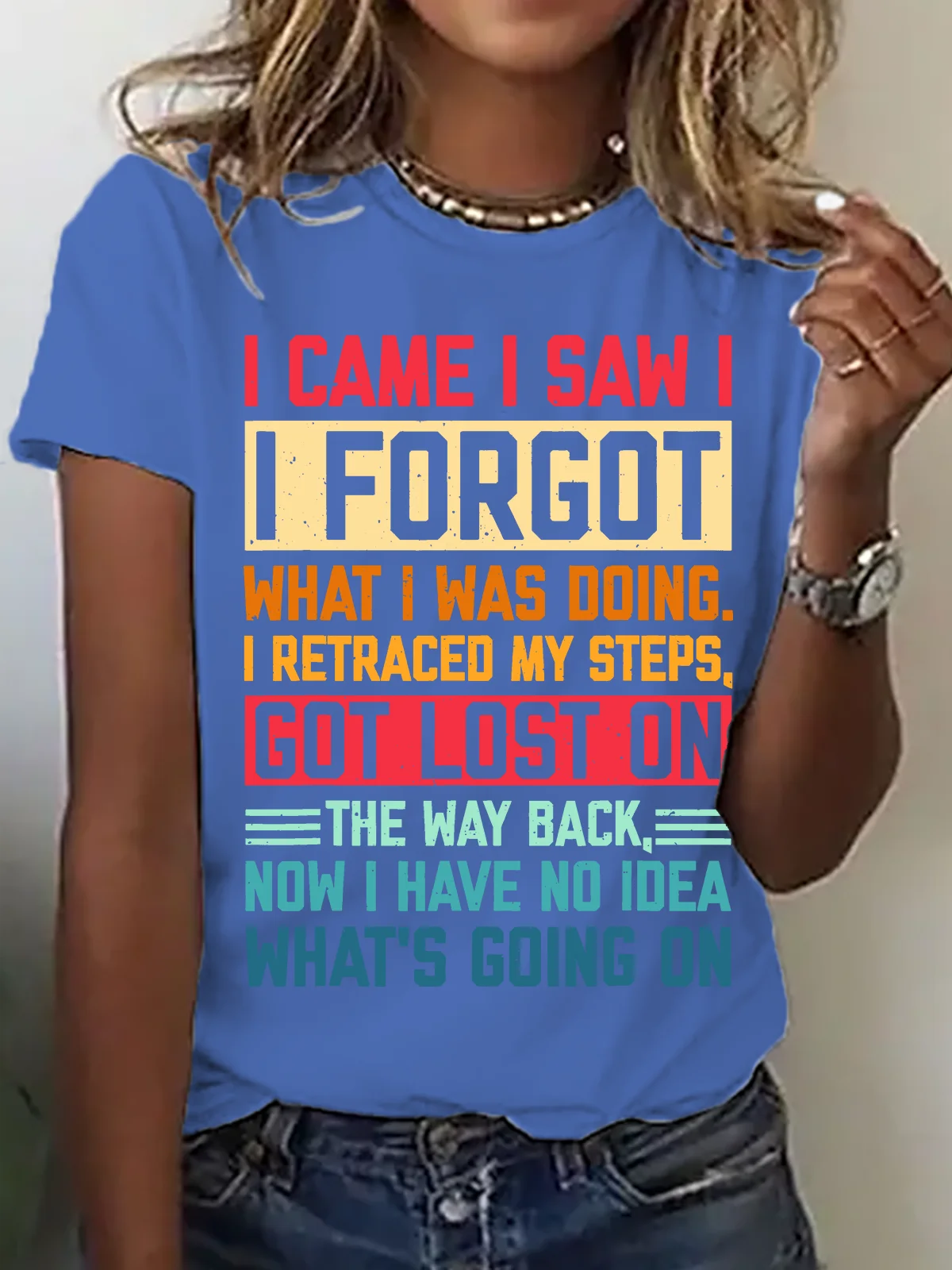 Women Text Letters Short Sleeve Tee T-shirt Crew Neck Casual Summer Top