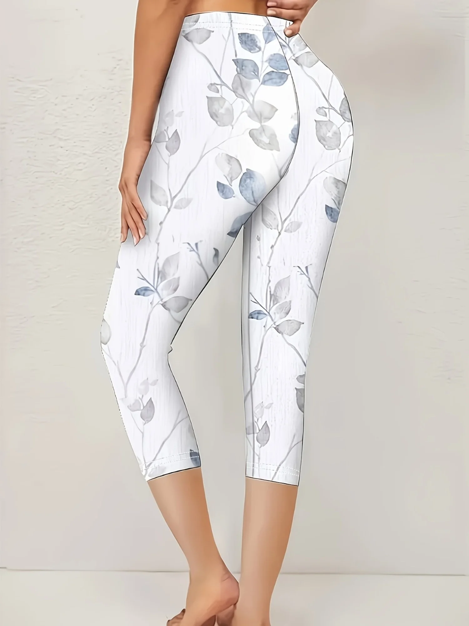 Women's Trousers Elastic Waist Legging Daily Going Out Casual Printing Floral Summer Pants