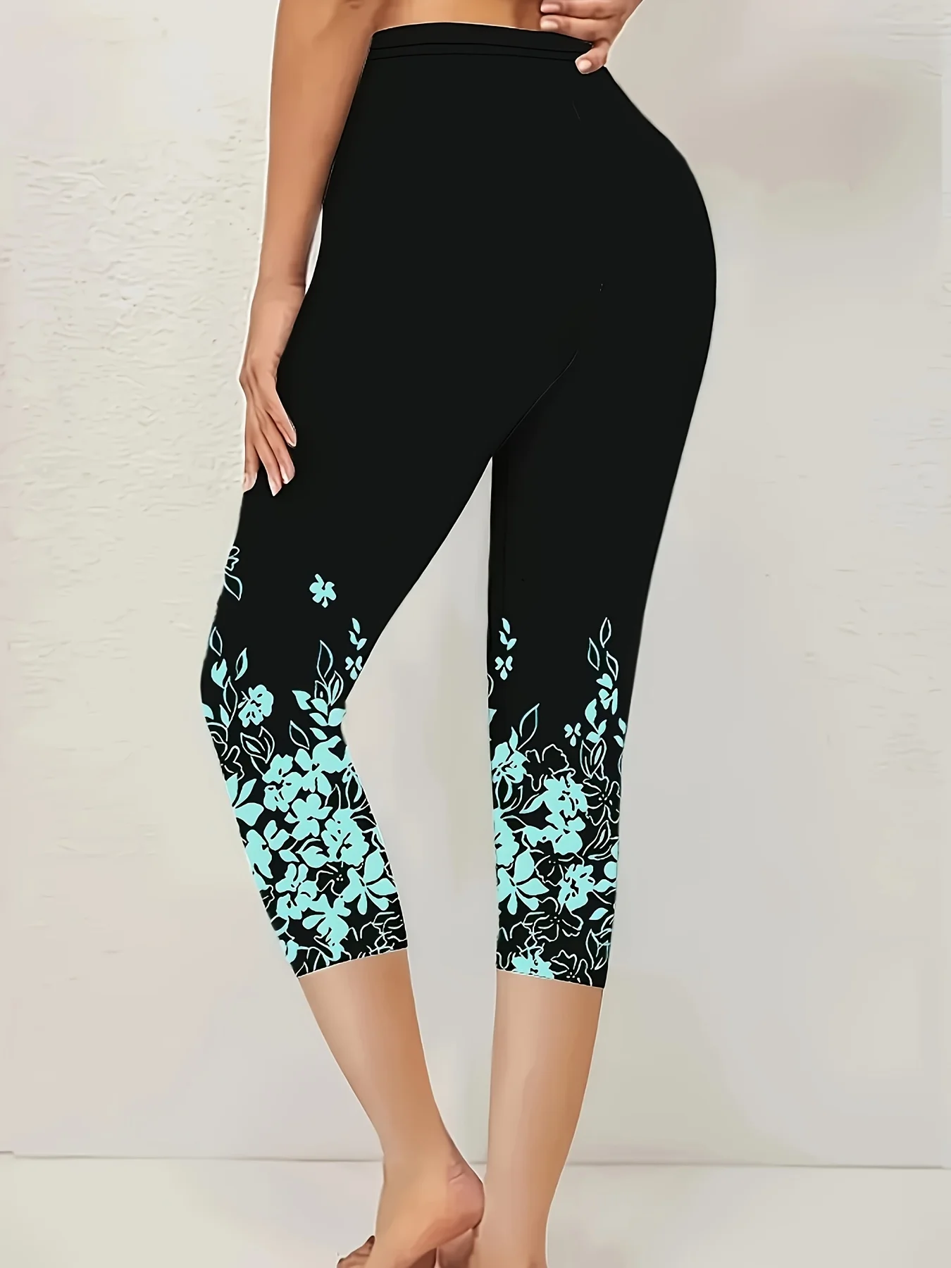Women's Trousers Elastic Waist Legging Daily Going Out Casual Printing Floral Summer Pants