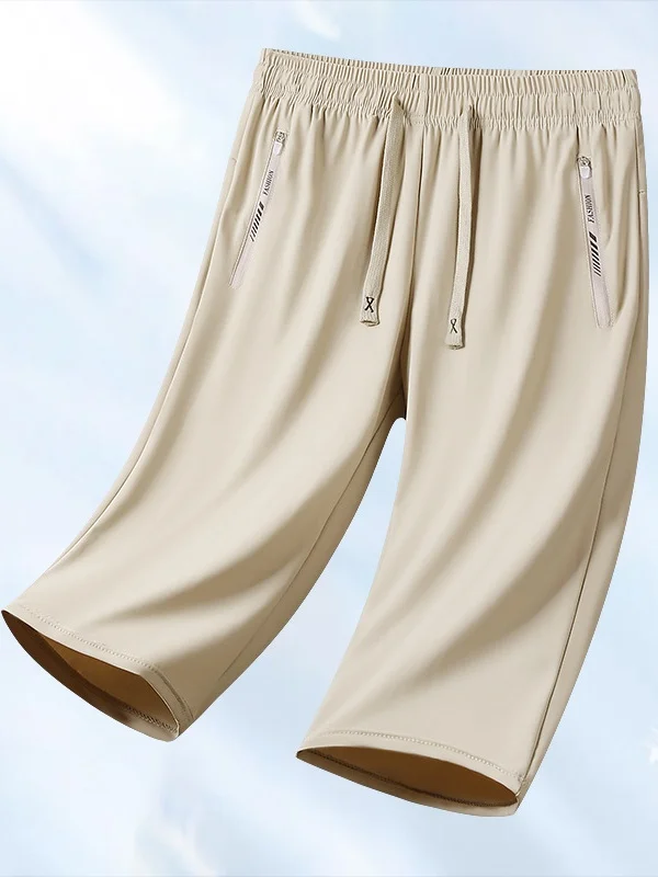 Women Plain Capris Straight Pants Casual Summer Shorts