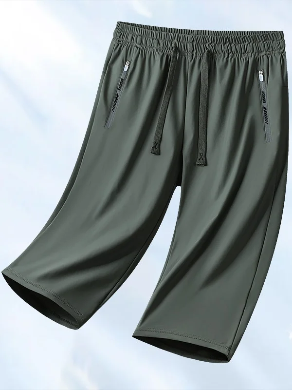 Women Plain Capris Straight Pants Casual Summer Shorts