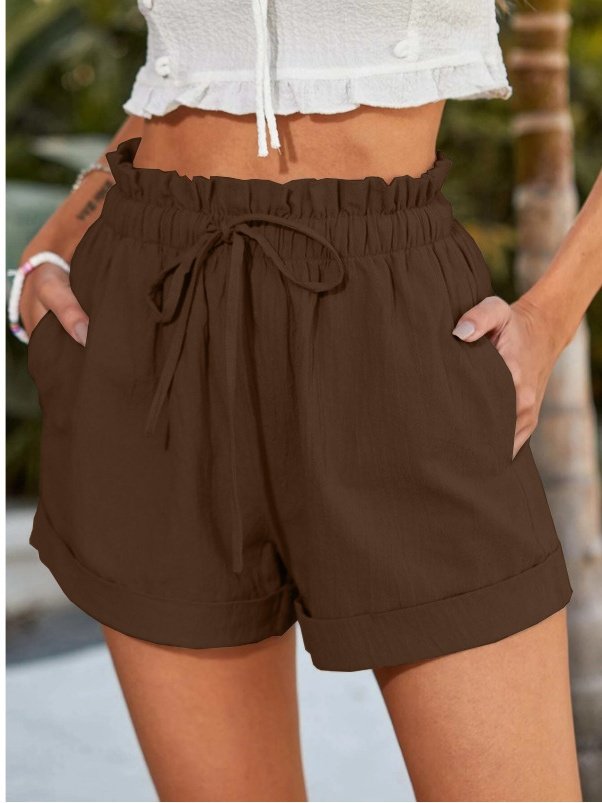 Women Plain Shorts Straight Pants Casual Summer Shorts