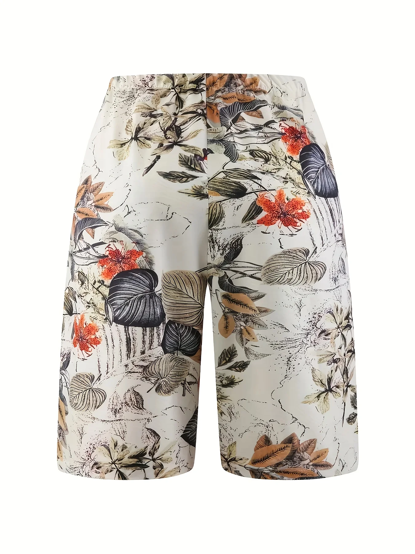 Women Floral Fifth Pants Pant Casual Summer Trousers