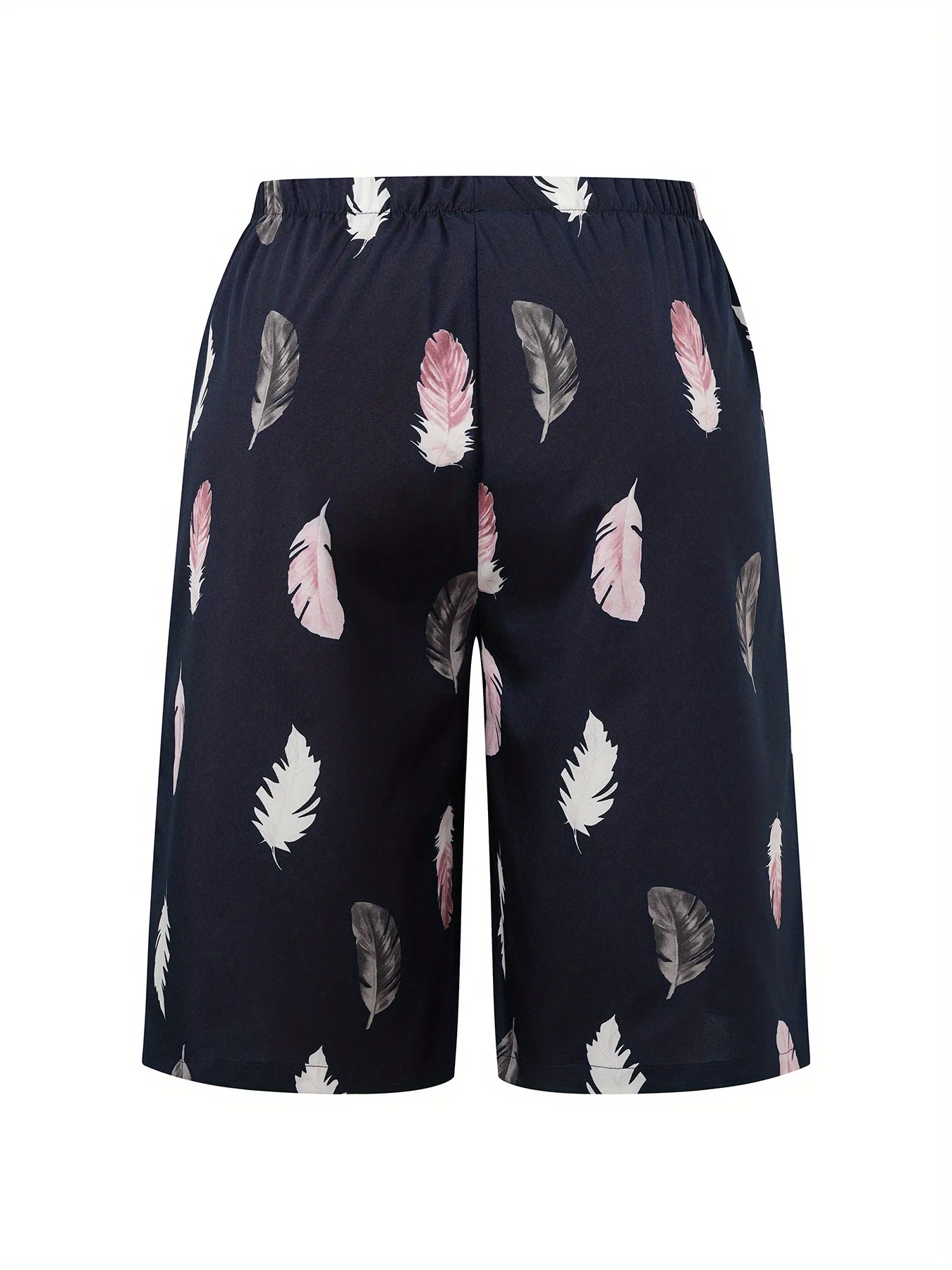 Women Feather Fifth Pants Pant Casual Summer Trousers