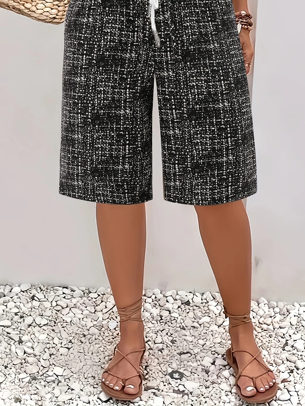 Women Abstract Fifth Pants Pants Casual Summer Trousers