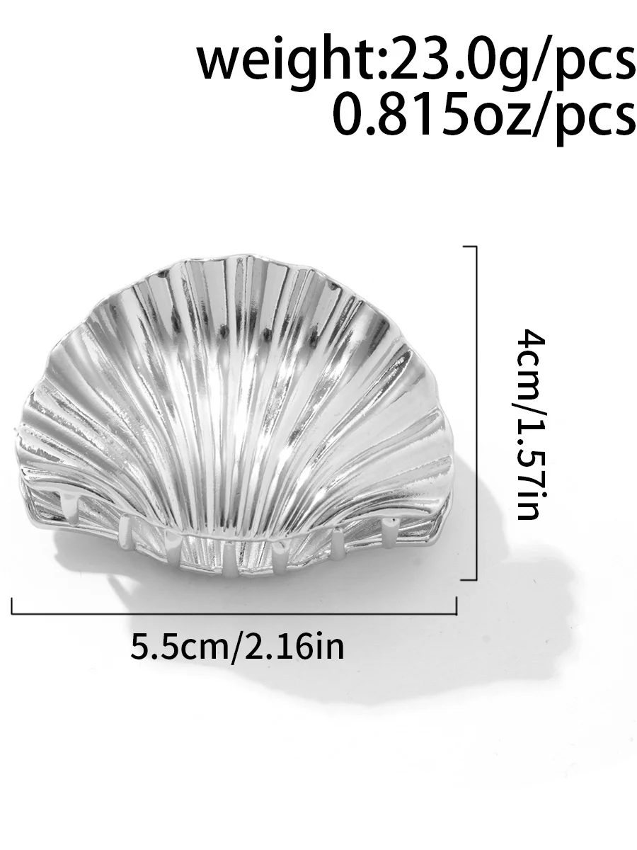 Real Gold Electroplated Headdress Large Shell Hairpin Niche Design Alloy Clip High-end Clip