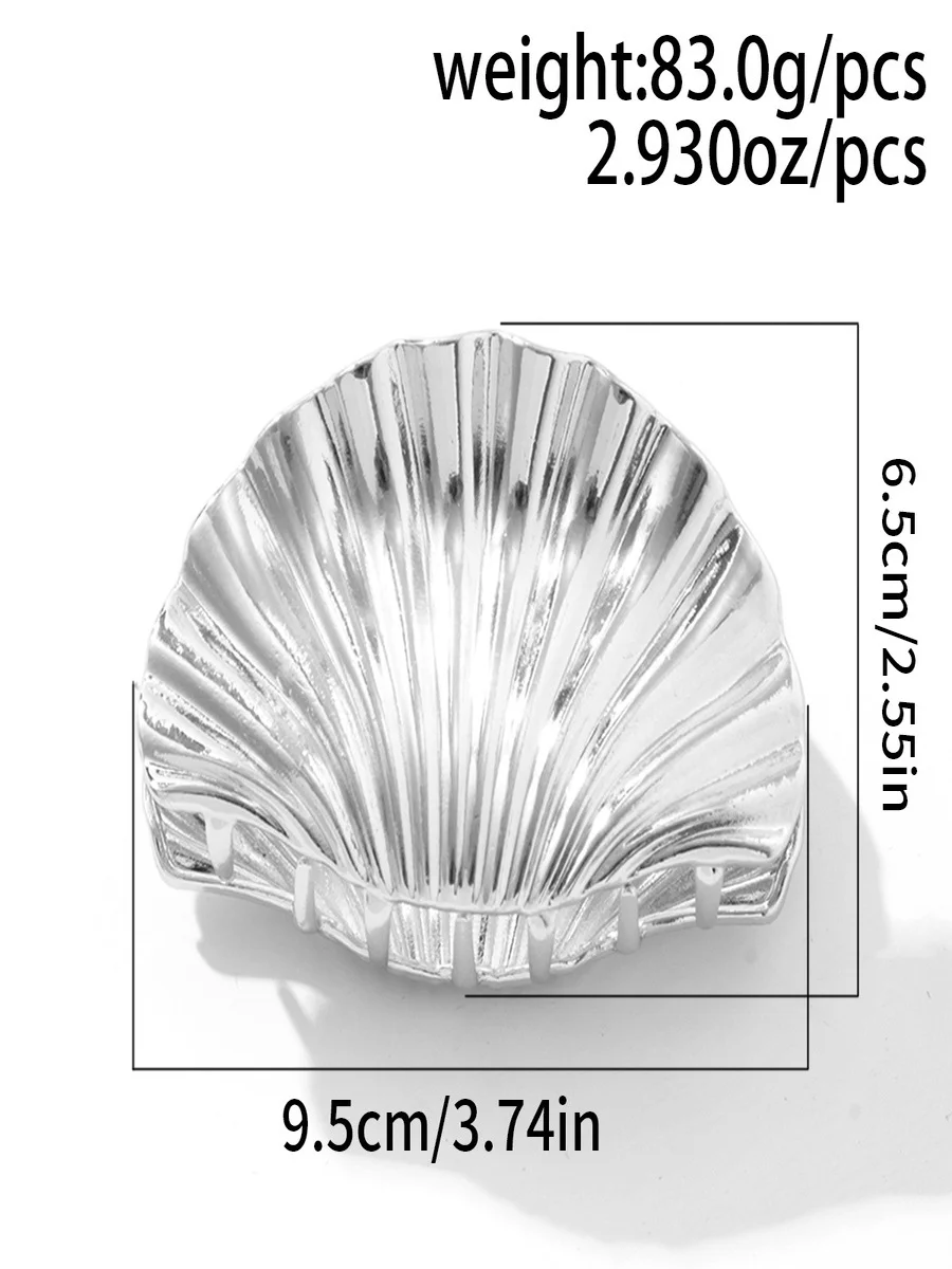 Real Gold Electroplated Headdress Large Shell Hairpin Niche Design Alloy Clip High-end Clip