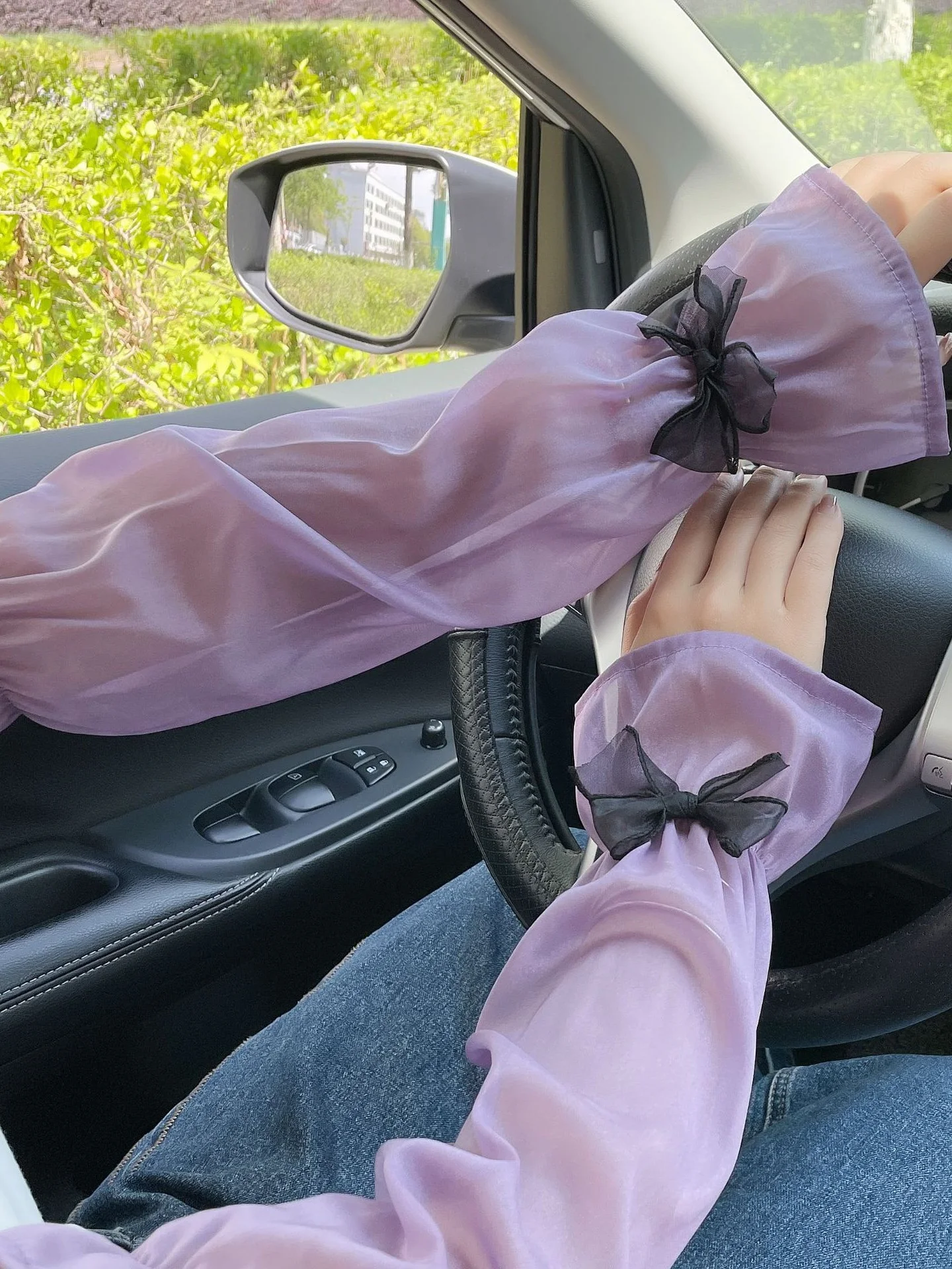Outdoor Sun Protection Loose Sleeves For Women Anti-ultraviolet Arm Guards Summer Driving Mesh Gloves Thin Lace Ice Sleeves