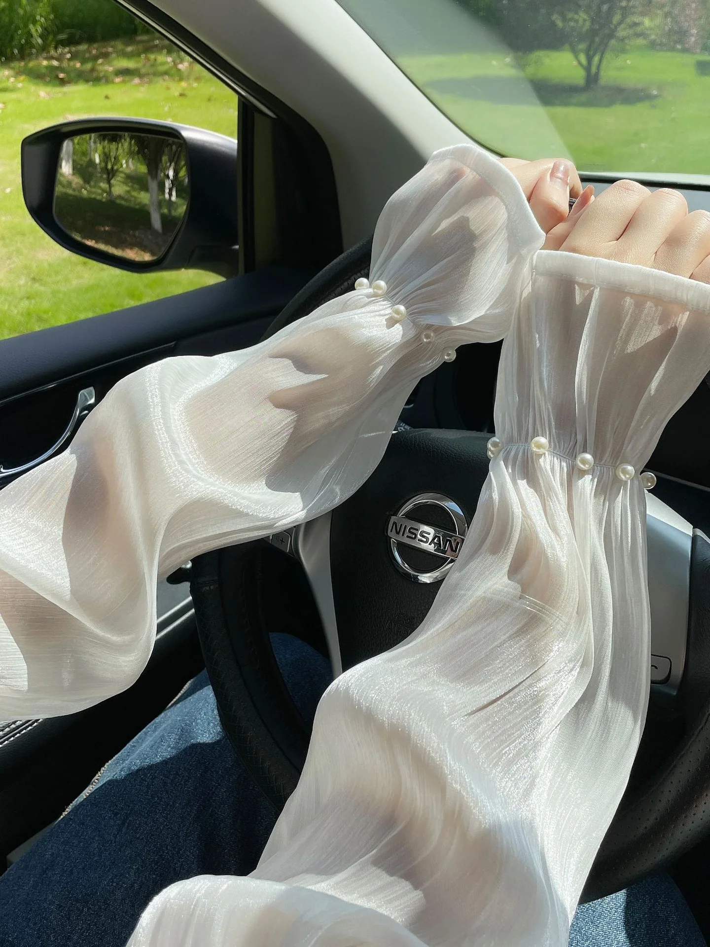 Outdoor Sun Protection Loose Sleeves For Women Anti-ultraviolet Arm Guards Summer Driving Mesh Gloves Thin Lace Ice Sleeves