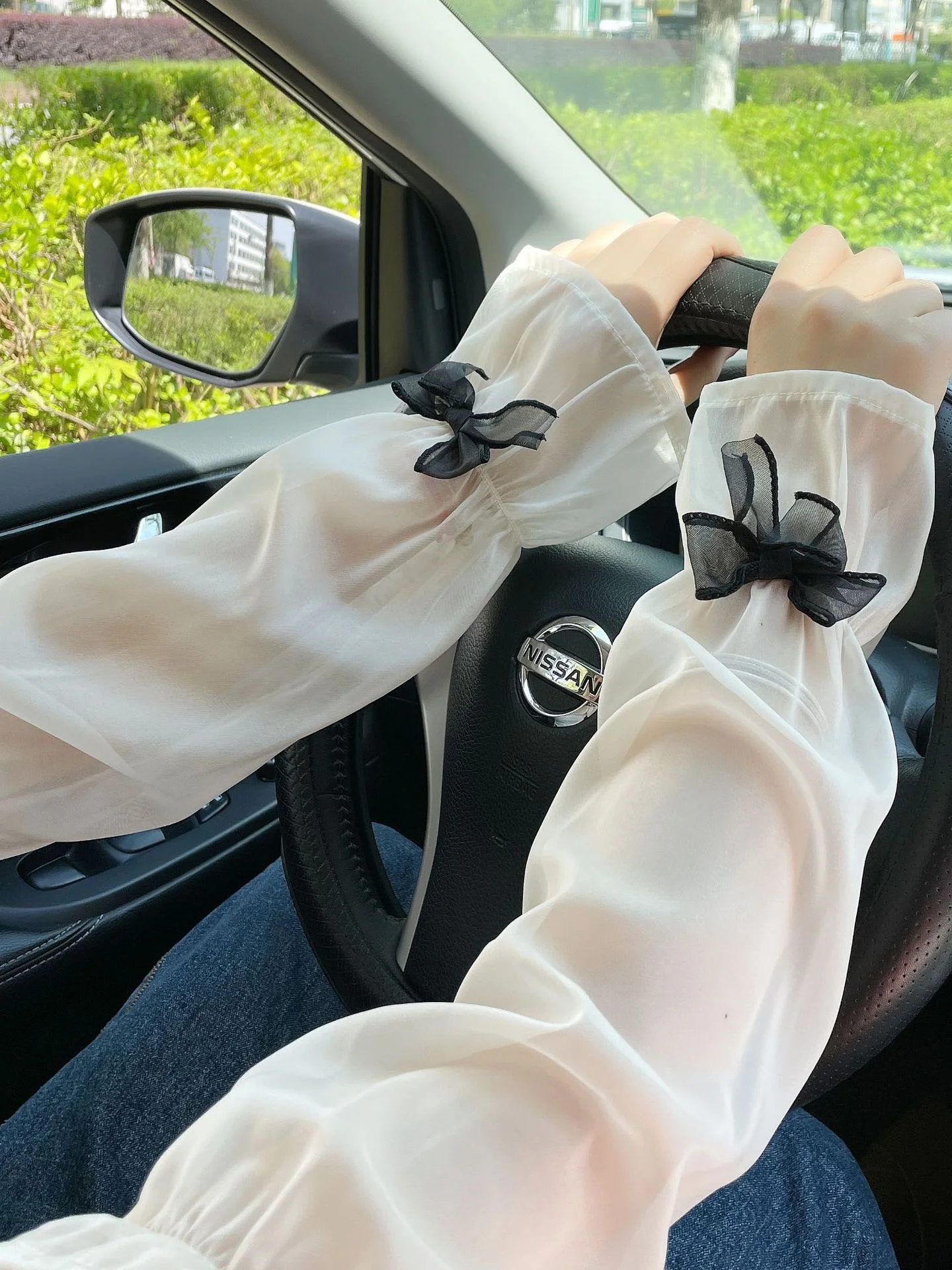 Outdoor Sun Protection Loose Sleeves For Women Anti-ultraviolet Arm Guards Summer Driving Mesh Gloves Thin Lace Ice Sleeves