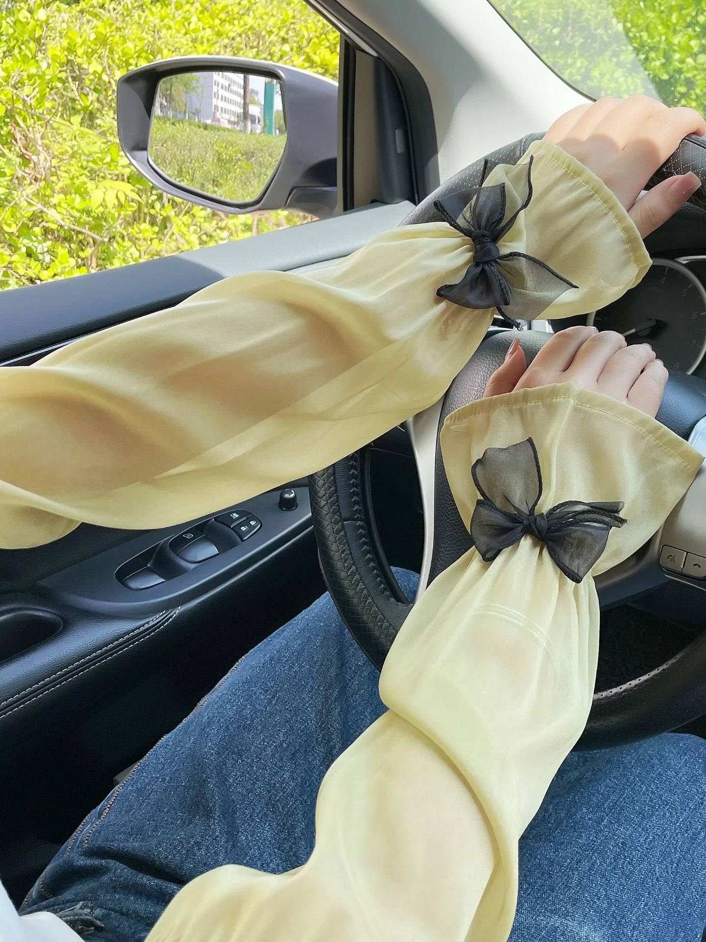 Outdoor Sun Protection Loose Sleeves For Women Anti-ultraviolet Arm Guards Summer Driving Mesh Gloves Thin Lace Ice Sleeves