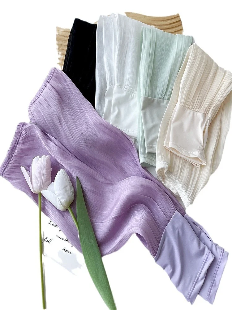 Outdoor Sun Protection Loose Sleeves For Women Anti-ultraviolet Arm Guards Summer Driving Mesh Gloves Thin Lace Ice Sleeves