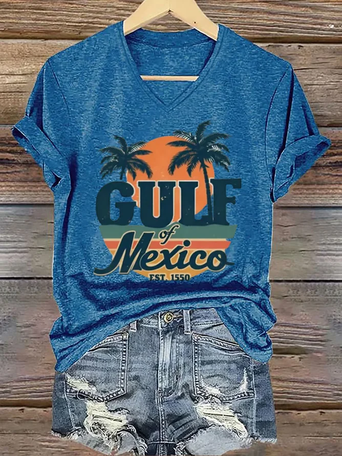 Women's Text Letters Short Sleeve Tee T-shirt V Neck Printing Casual Summer Graphic Tee Top
