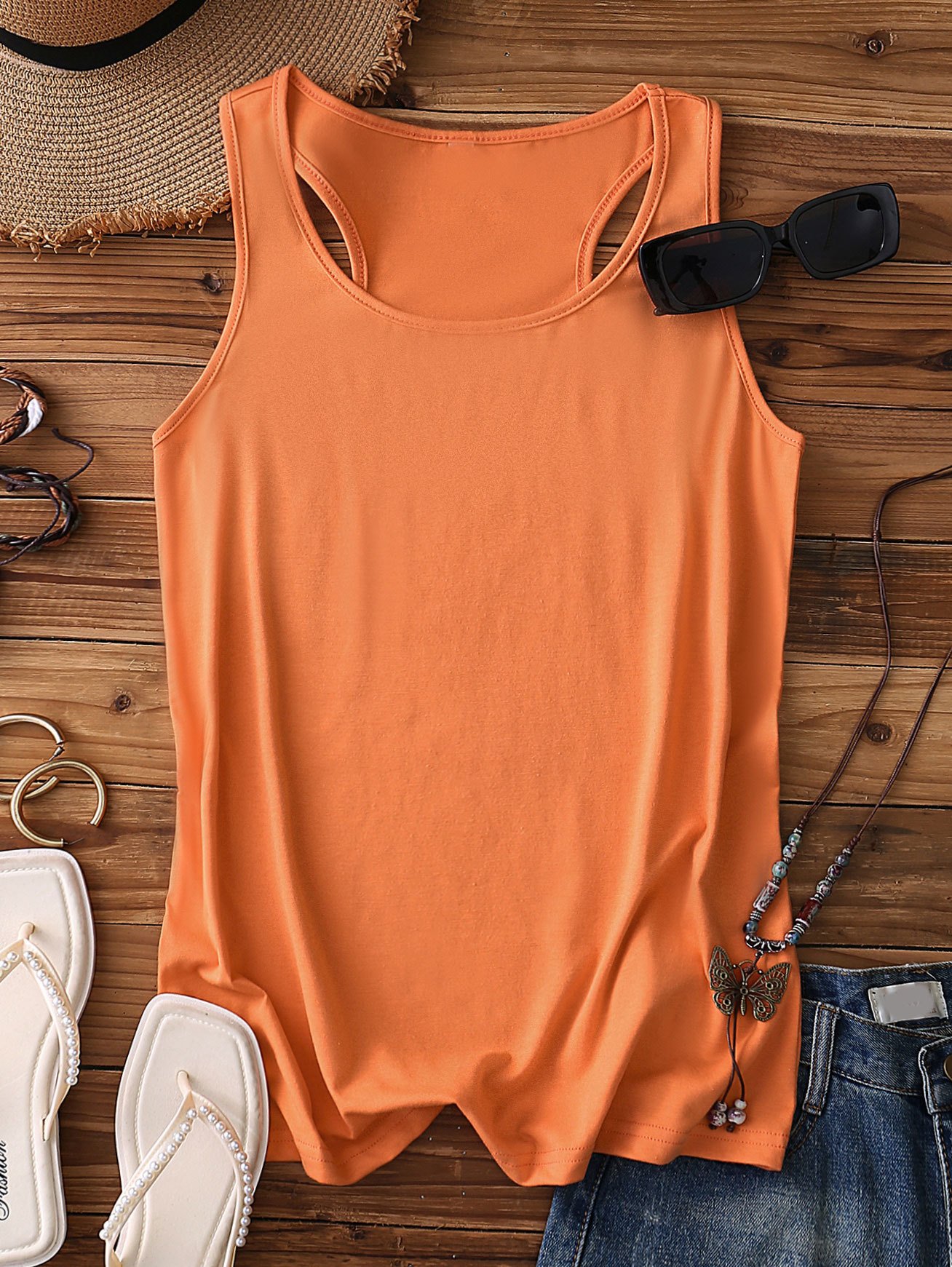 Women Sleeveless Tank Top Camisole Summer Plain Stand Collar Daily Sexy Top
