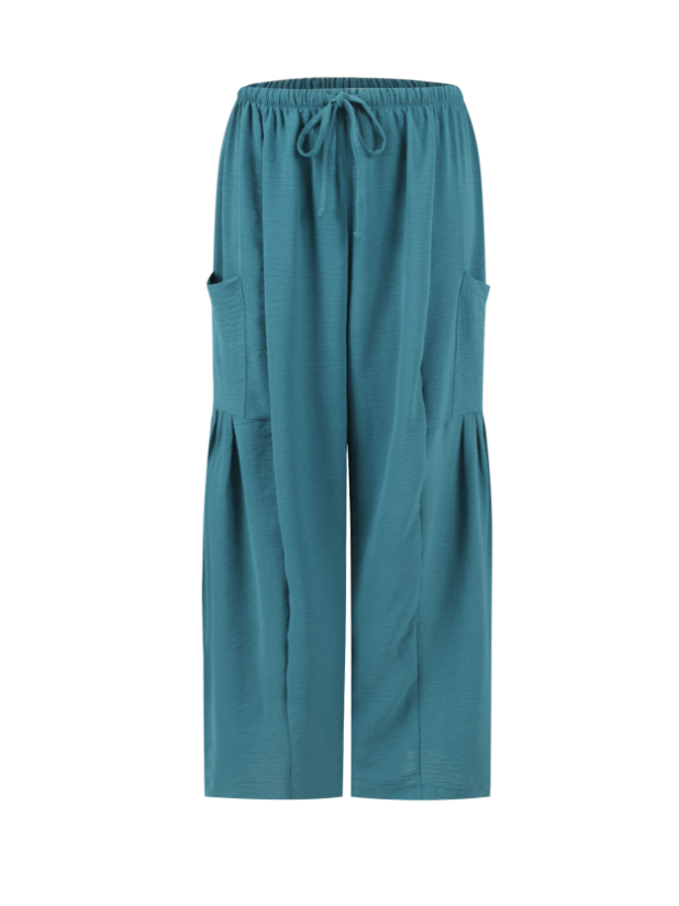Women Plain Long Elastic Waist Pants Casual Spring/Fall Trousers