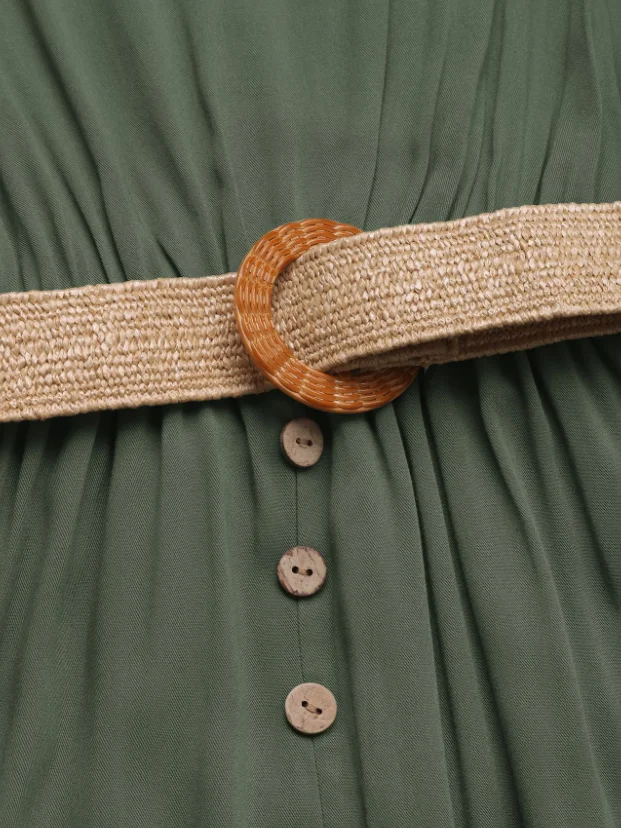 Women Plain Sleeveless Summer Split Joint Dress V Neck Daily Vintage Maxi Tank A-Line Dress