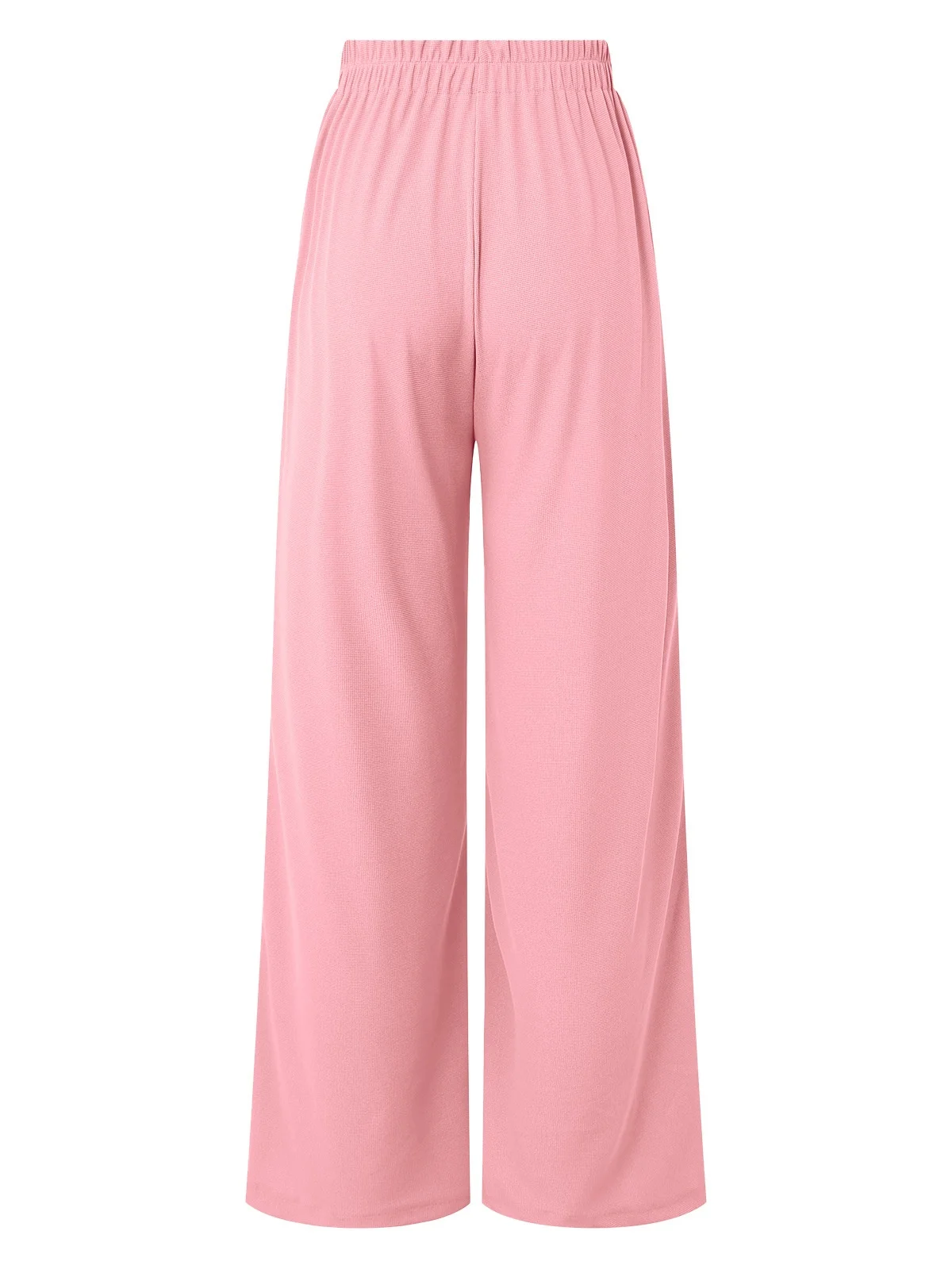 Women Plain Long Elastic Waist Pants Casual Spring/Fall Trousers