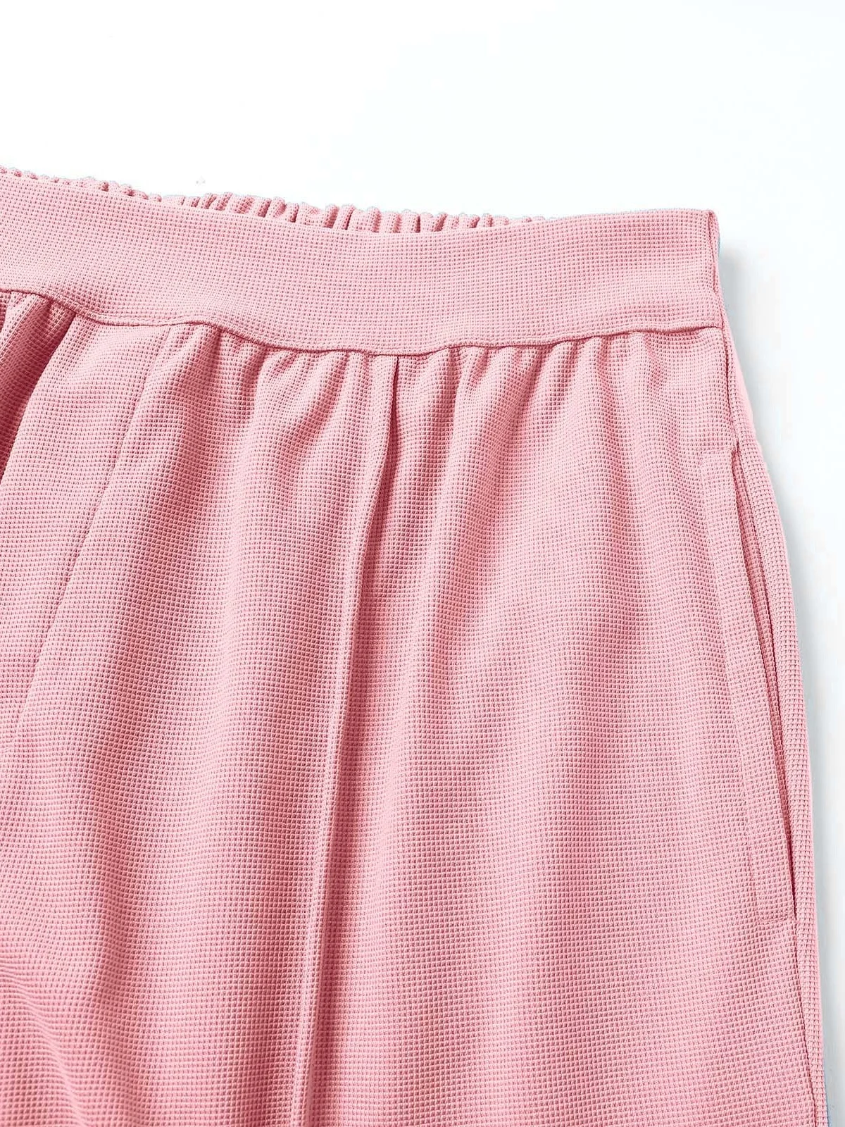 Women Plain Long Elastic Waist Pants Casual Spring/Fall Trousers
