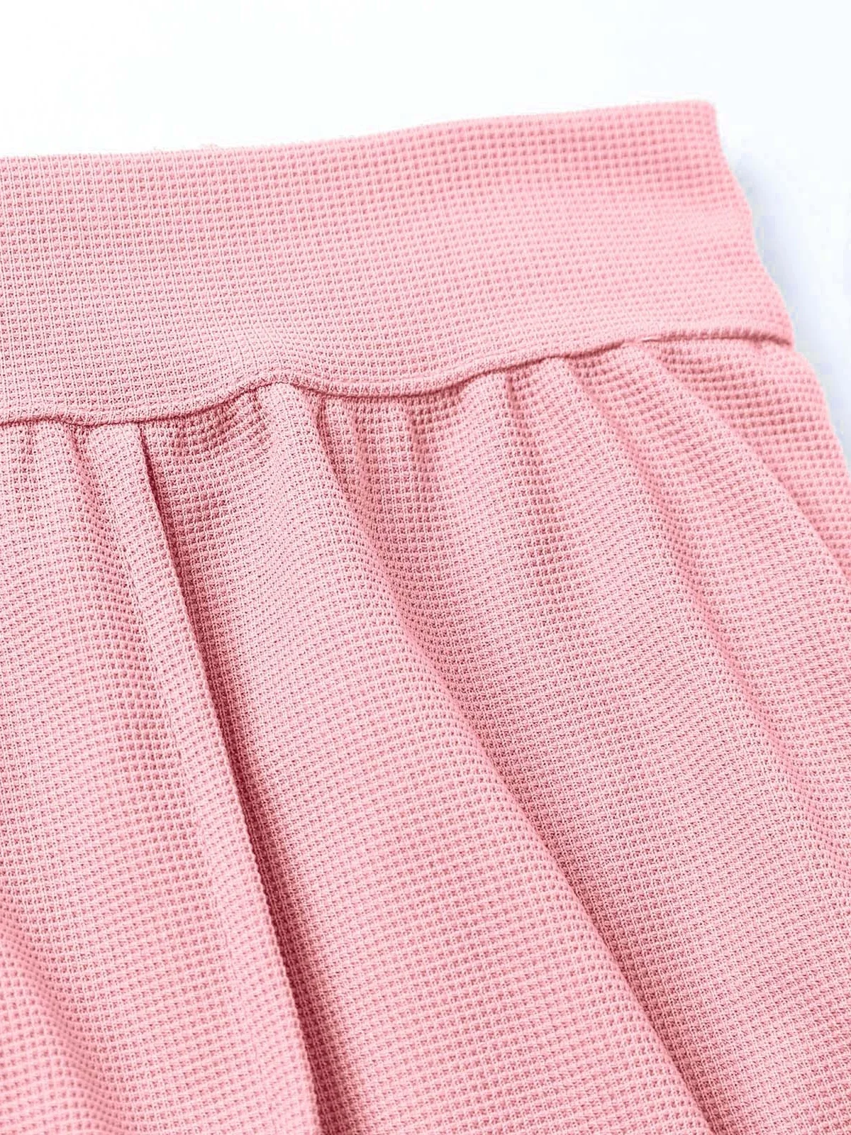 Women Plain Long Elastic Waist Pants Casual Spring/Fall Trousers