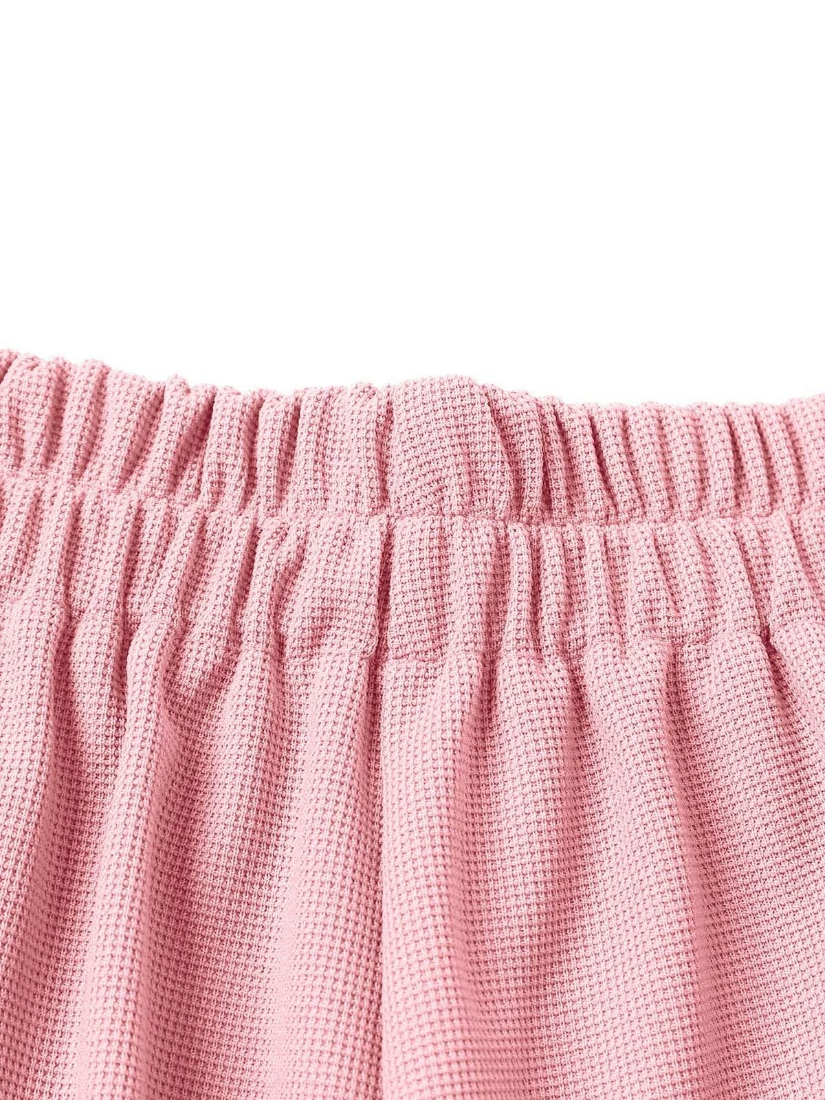 Women Plain Long Elastic Waist Pants Casual Spring/Fall Trousers