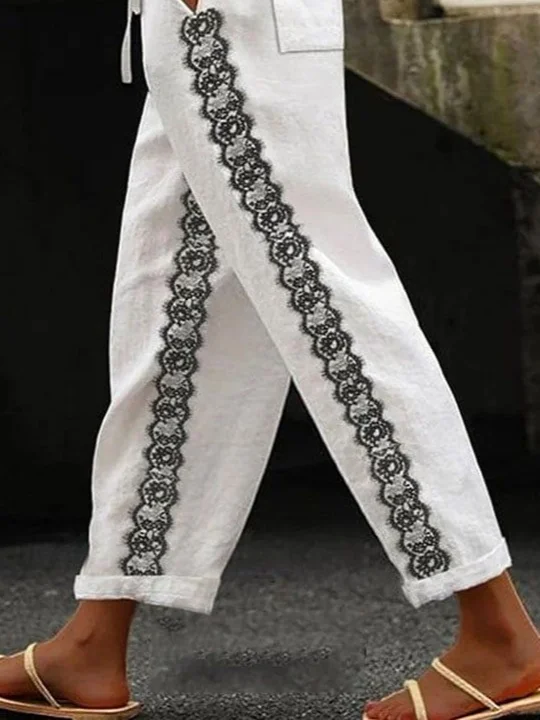 Women Abstract Long Pants Casual Spring/Fall Trousers