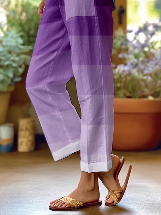 Women Abstract Long Pants Casual Spring/Fall Trousers