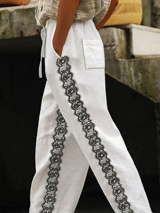 Women Abstract Long Pants Casual Spring/Fall Trousers