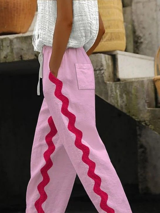 Women Abstract Long Pants Casual Spring/Fall Trousers