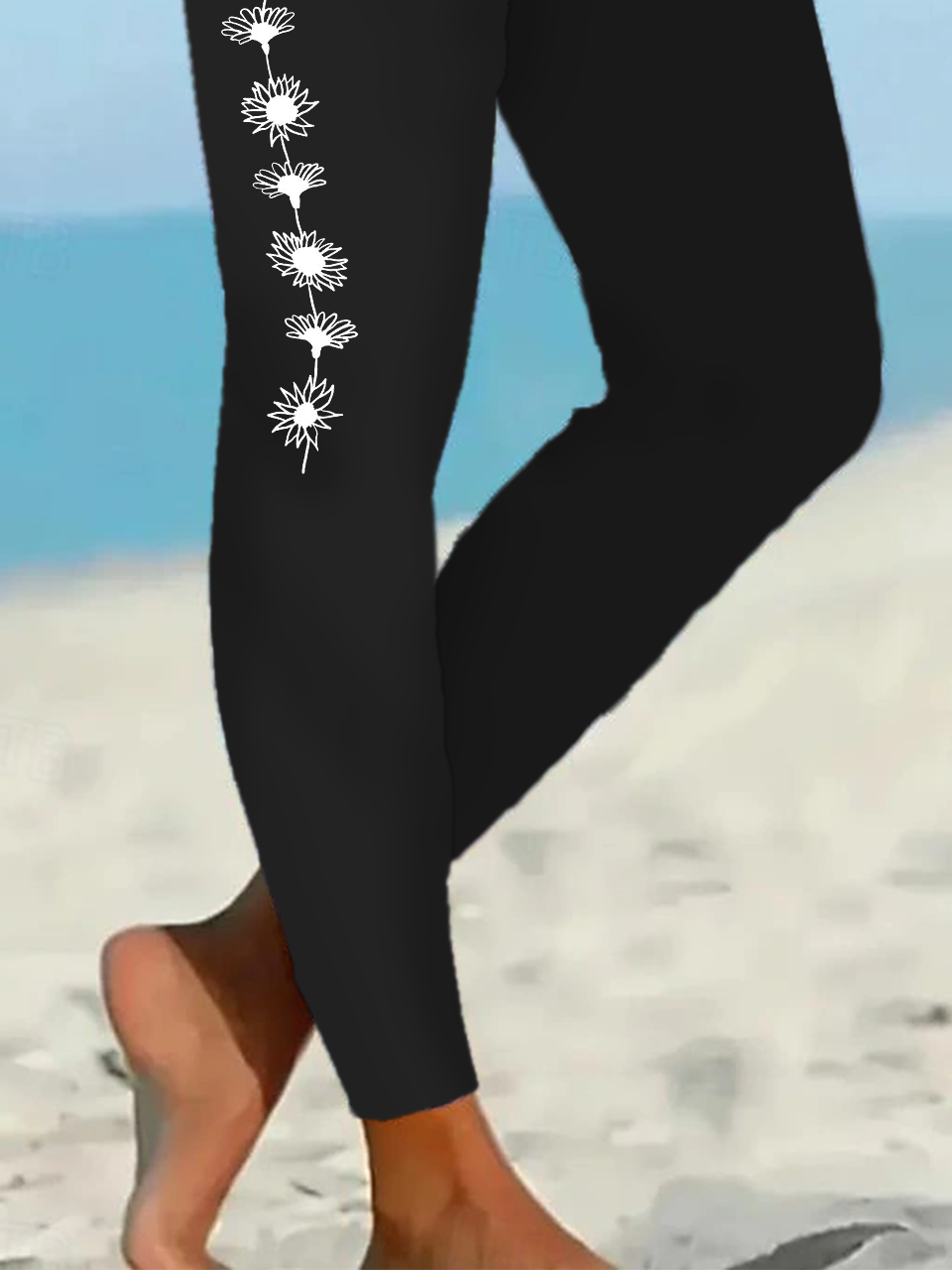 Women Floral Casual All Season Printing Long Leggings