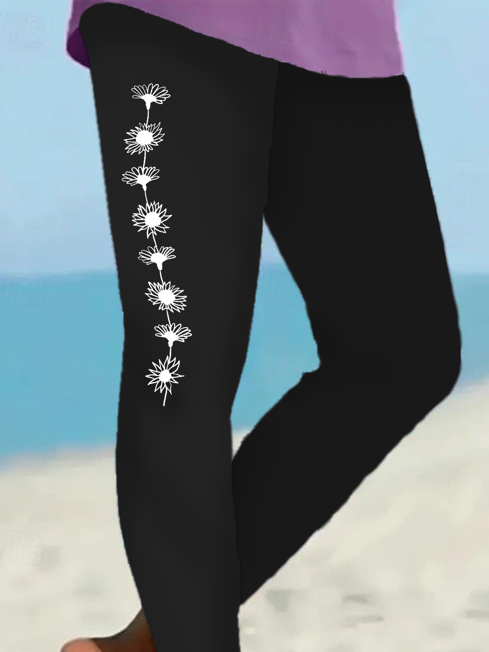 Women Floral Casual All Season Printing Long Leggings